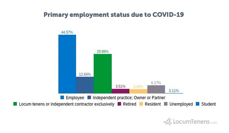 Primary Employment Status of Providers During COVID-19