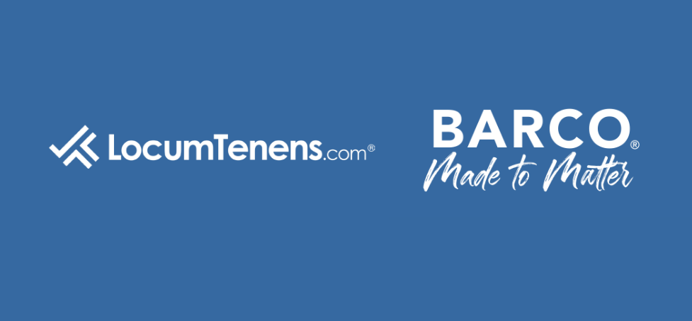 Barco and locumtenens.com partnership logo